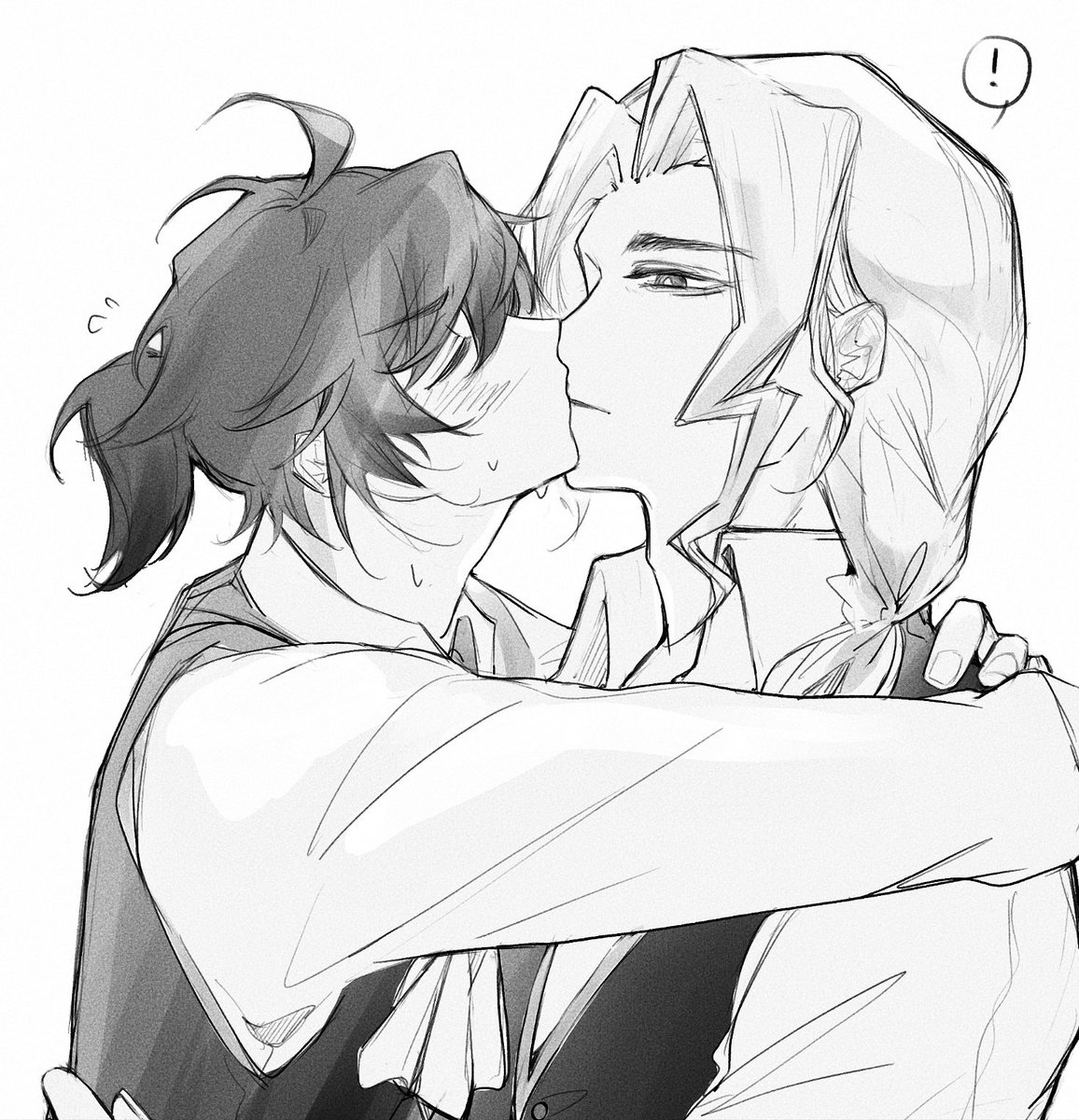 Naokelllll's tweet photo. #IdentityV 
#Alvaluca #隐囚 
＊亲亲
我又来捏造生前
主动亲亲会很紧张的小朋友真的特别可爱捏） https://t.co/h2wsz7OpSI
