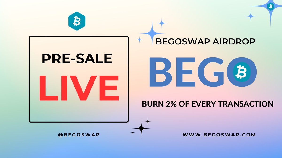 🥳 Bego Swap X MOVO Coin  Big #Airdrop 
🏆 Prize Pool »» 1000 $USDT + Unlimited tokens
🌐 begoswap.com

✅ Follow <a href="/BegoSwap/">Bego Swap</a> &amp; <a href="/Movo_Coin/">Movo Smart Chain</a>
✅ Like, RT and Tag 3 Friends 
✅ Complete: t.me/BegoSwapAirdro…
⌚ Ending:  December 30

 #Giveaway #BSC #Movo  #USDT #BegoSwap