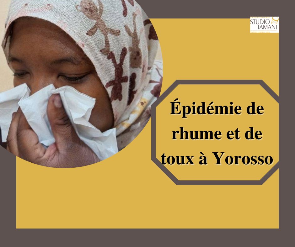StudioTamani's tweet image. #Mali 🇲🇱 Une épidémie de #Rhume et de #Toux sévit depuis quelques semaines dans la ville de #Yorosso. Plusieurs personnes en ce moment sont affectées par cette maladie. +𝒅𝒆 𝒅𝒆́𝒕𝒂𝒊𝒍𝒔 𝒔𝒖𝒓 👉 shorturl.at/aghF8