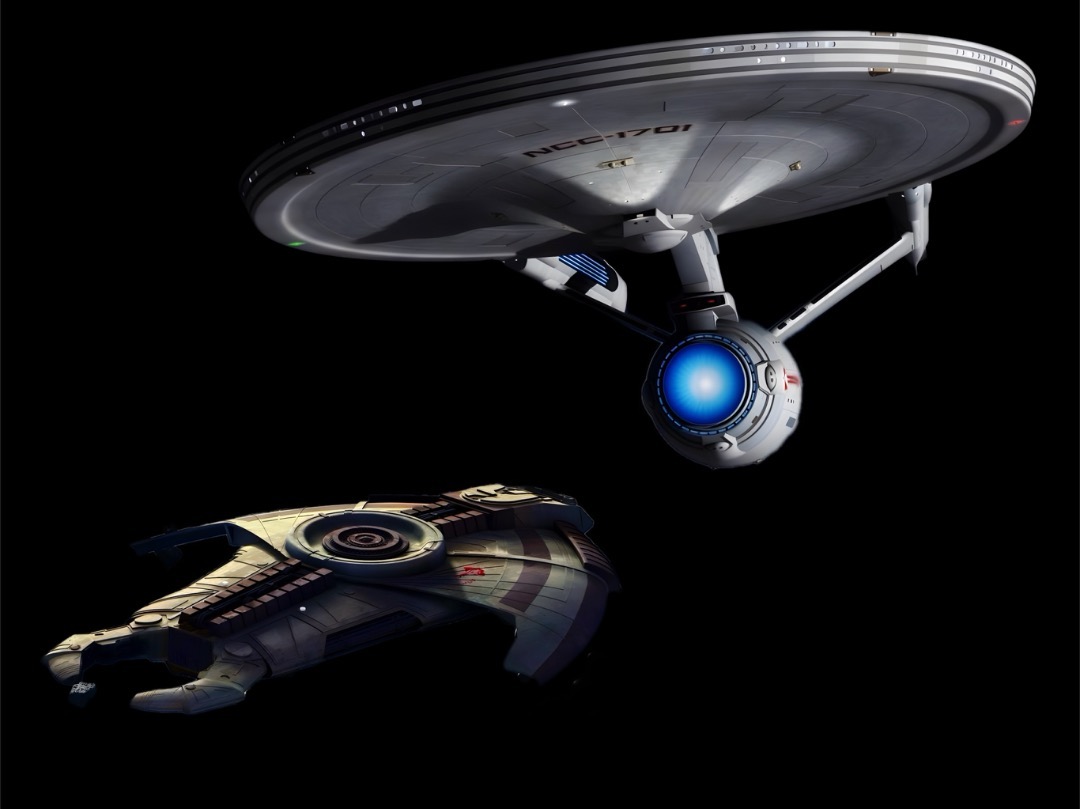 startrek_ships's tweet photo. Another temporal anomaly occurred. This time Kirk's #ConstitutionIIClass vessel is confronted by a 24th century Cardassian #HidekiClass ship. Gul Dukat once said: "Cardassian pursuit vessels are years ahead of this design [Danube-class Runabout]." First… https://t.co/piOwrOZC1k https://t.co/84vPEpCXME