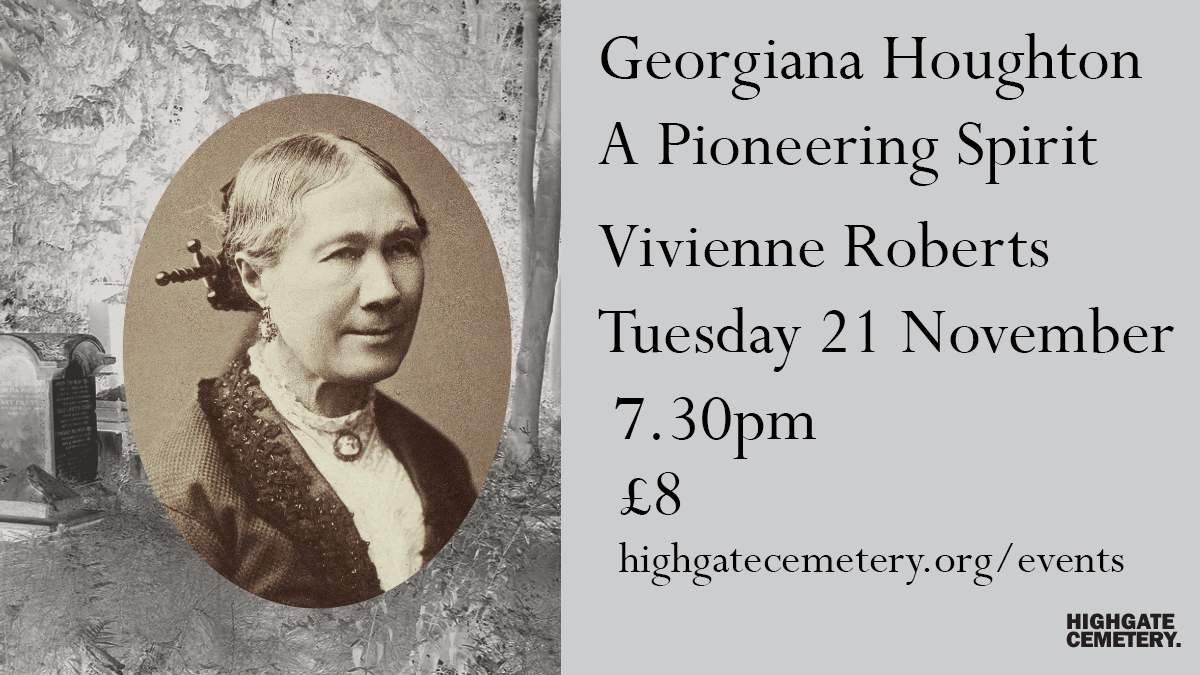 A pioneering spirit-inspired artist, Georgiana Houghton created some of the most innovative artworks that the art world had ever seen. LAST CHANCE TO BUY: we have a couple of returns for this evening.... highgatecemetery.org/events