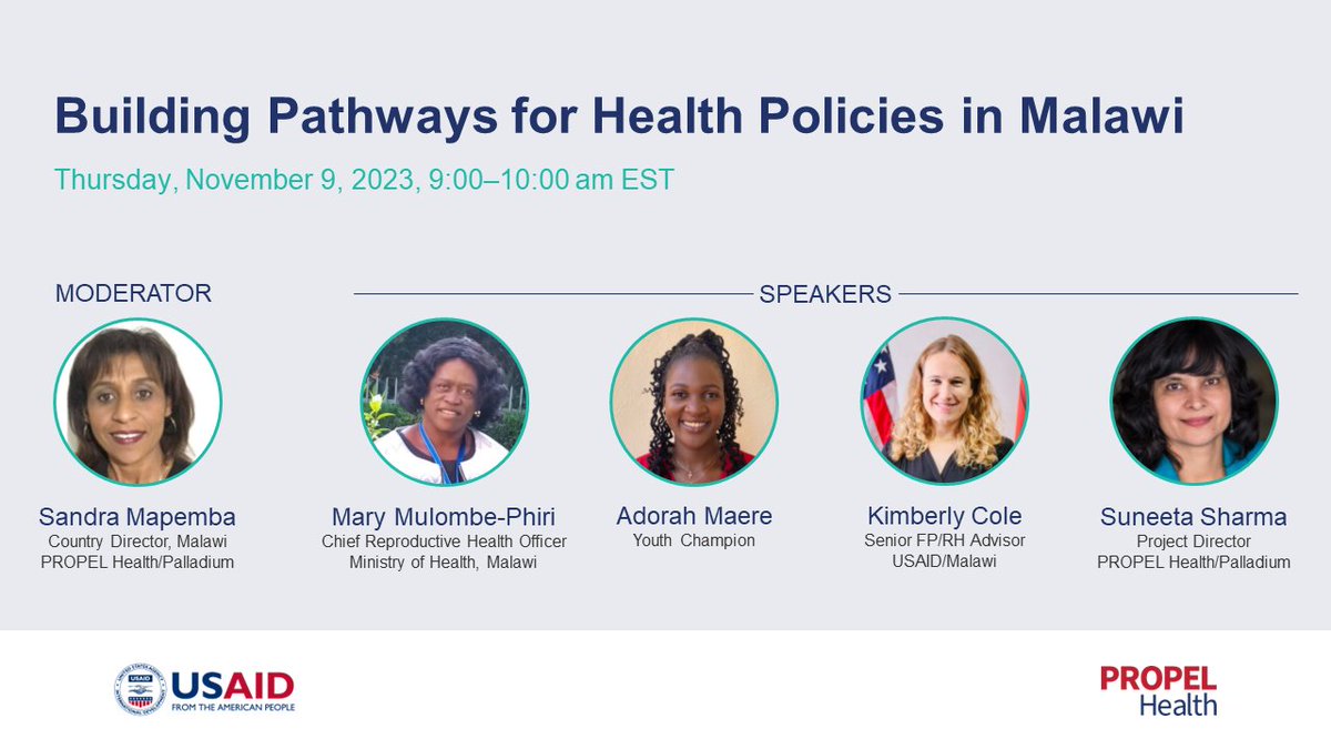 PROPELHealthOrg's tweet photo. Now available! Watch the recording of “Building Pathways for Health Policies in #Malawi,” where we share the innovative approaches that enabled the development of 24 #policy-related documents in 9 months. https://t.co/3KicVHR6y9 @health_malawi @USAIDMalawi #health4all #uhc https://t.co/Dmt61gkCor
