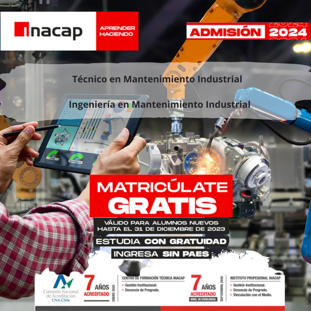 ChillanOnline's tweet photo. INACAP Sede Chillán te brinda oportunidades únicas de aprendizaje y desarrollo. Descubre tu pasión y vocación, conoce nuevas personas y amplía tus horizontes. ¡Anímate a matricularte y comienza tu camino hacia el éxito! Te esperamos en Longitudinal Sur 441, Chillán @Inacapinos https://t.co/ZAtD7TmLla