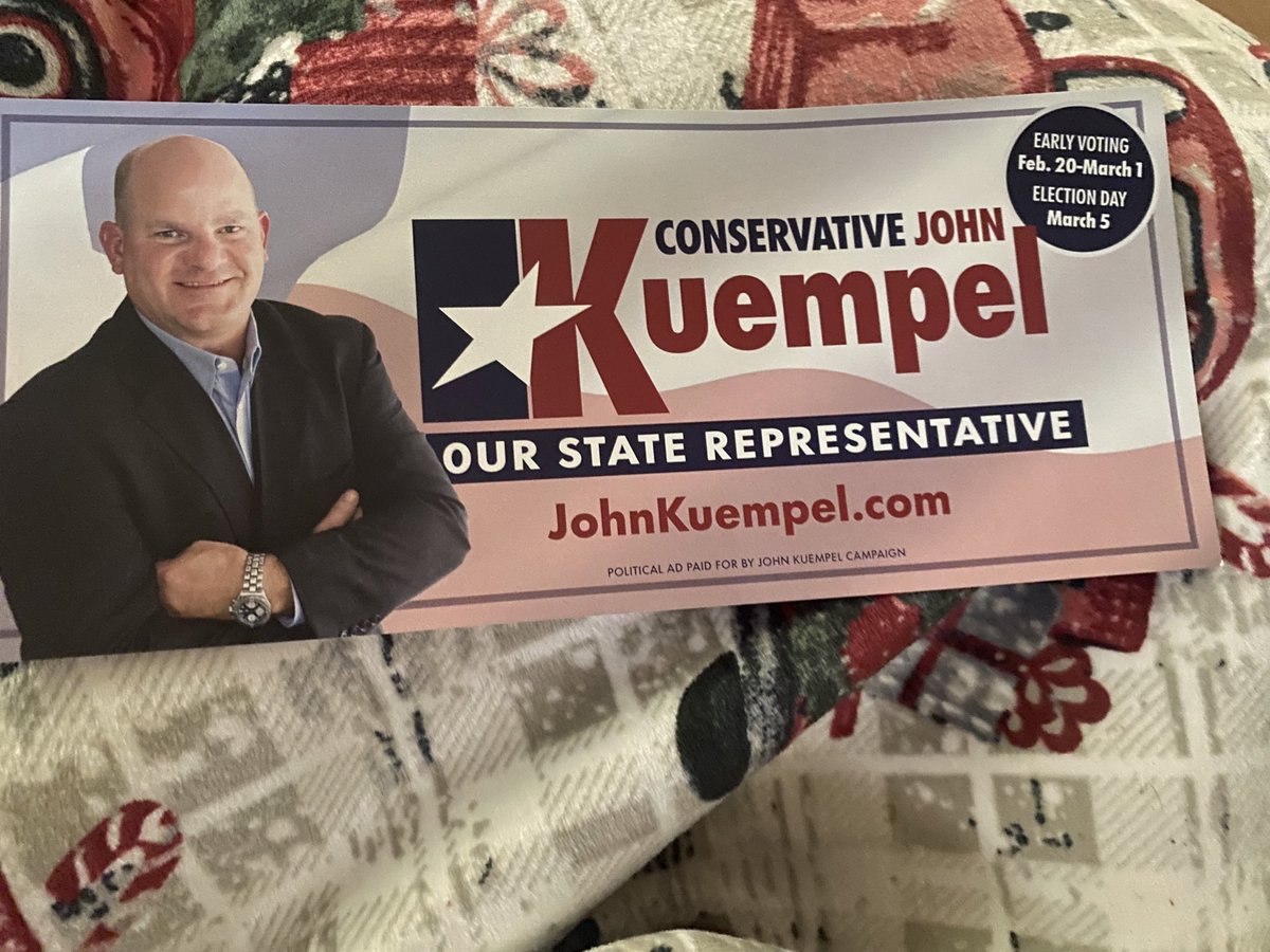 Had a chance to visit with someone from the @repjohnkuempel campaign today. If you are in support of public education, this man deserves your vote. Thank you, Rep. Kuempel, for standing strong for public education! We are grateful!