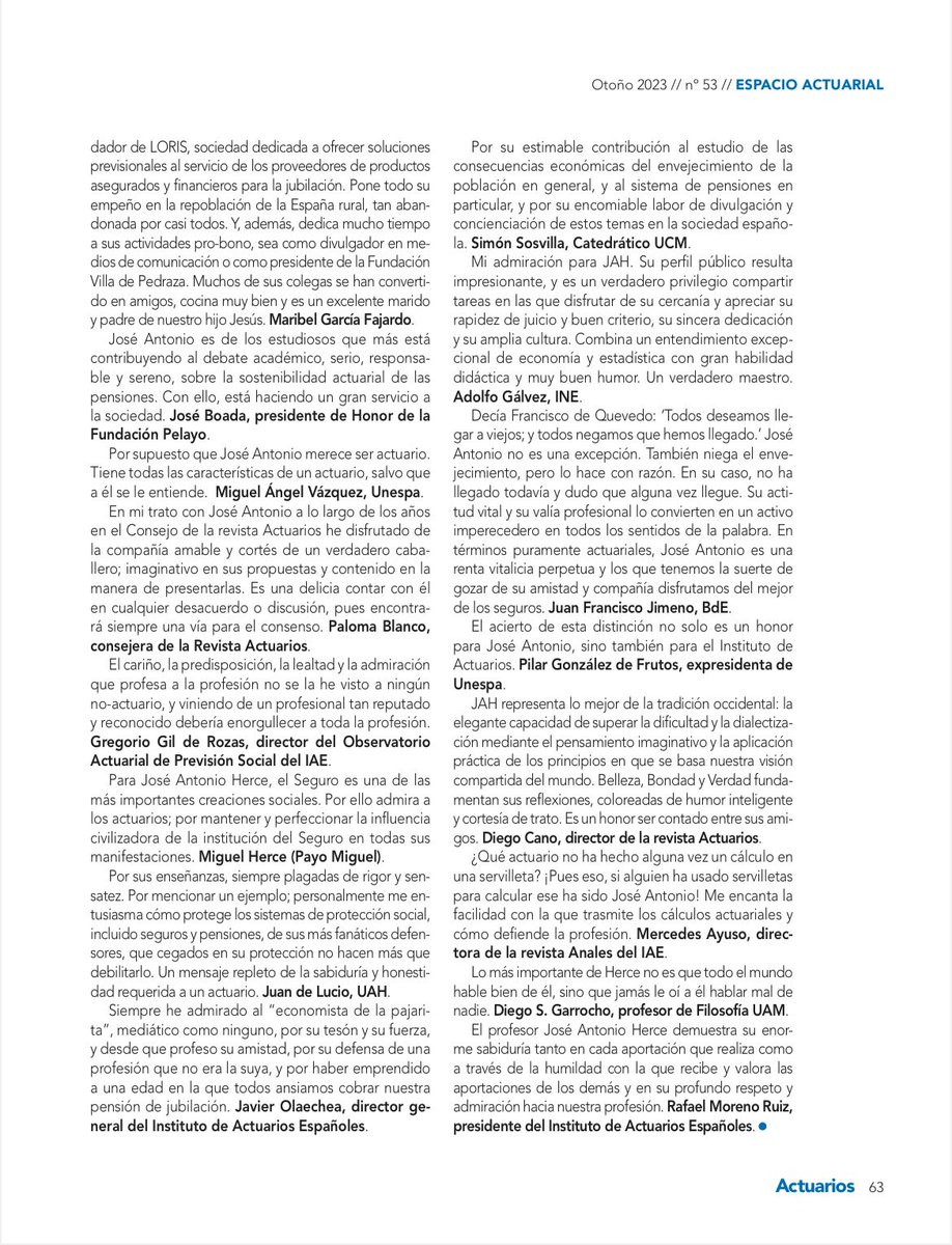 PayoMiguel's tweet photo. Es para mi un gran placer compartir la noticia del nombramiento del Sapientísimo, @_Herce, mi gemelo, como miembro de honor del Instituto de Actuarios Españoles. La institución del Seguro es una de las grandes creaciones de la humanidad. Los actuarios son sus guardianes. https://t.co/aSX2gxktkb