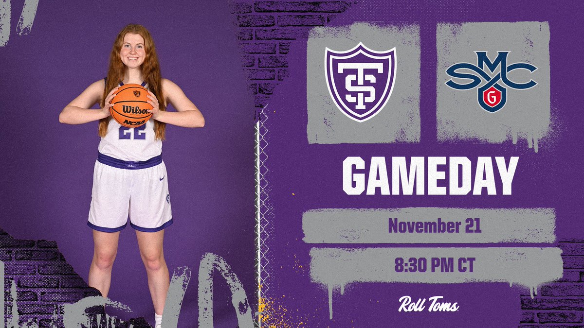 Tommies gone west.   
🆚 Saint Marys (Calif.) 
⏰ 8:30 p.m. CT
🏟 University Credit Union Pavilion  
📊tinyurl.com/yc27mkku
📺 es.pn/49NOaRF

#RollToms