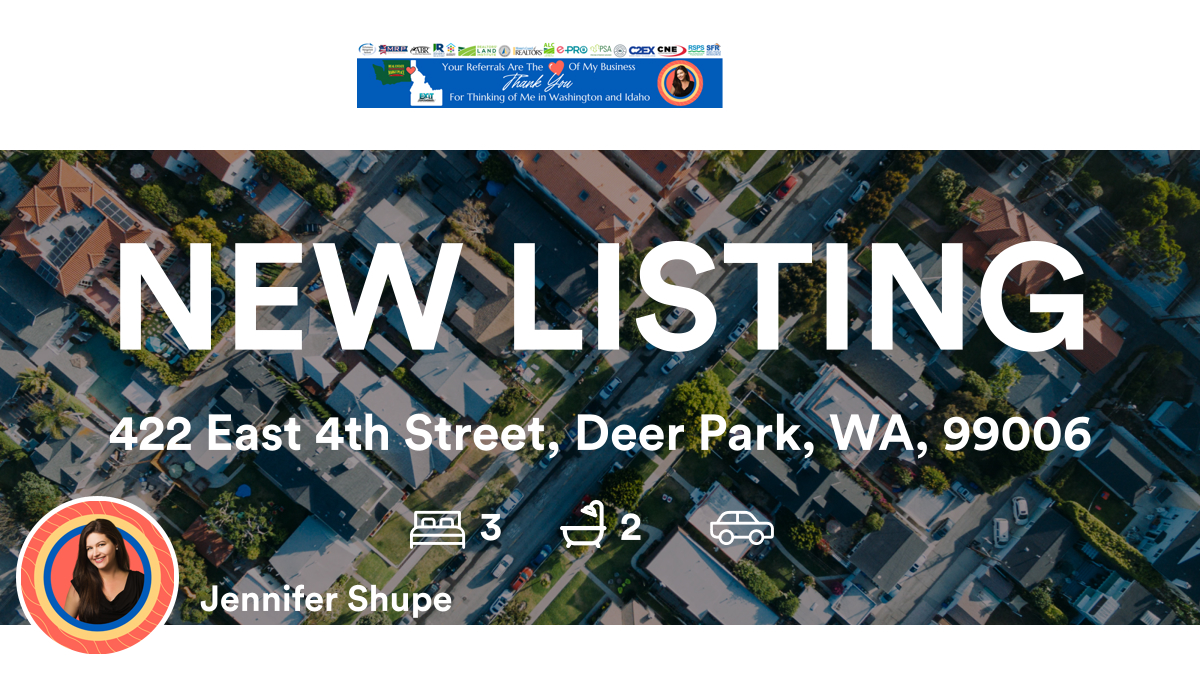 JenniferShupeRE's tweet photo. 🛌 3 🛀 2
📍 422 East 4th Street, Deer Park, WA, 99006

My latest listing on RateMyAgent.
 25755
https://t.co/ilFBxwf7Vi

...
#ratemyagent #realestate https://t.co/4yPqOXvftZ