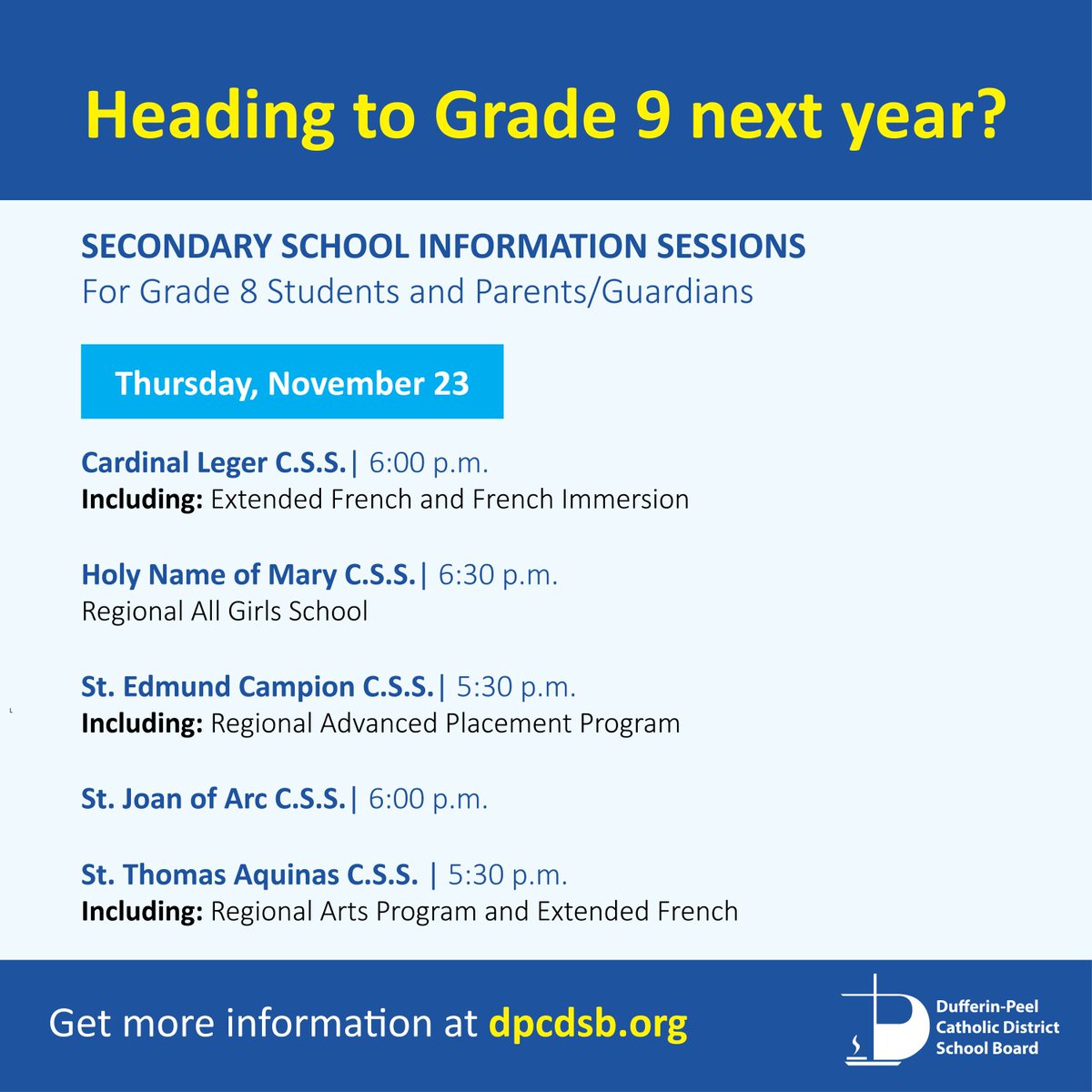 Dufferin-Peel Catholic District School Board tweet media