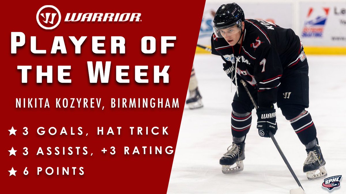 Bulls’ Nikita Kozyrev named Warrior/SPHL Player of the Week

RELEASE 📰: thesphl.com/kozyrevpotw
