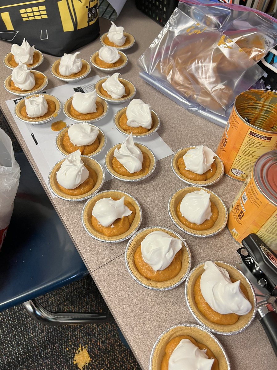 TodaroClass's tweet photo. Turkeys and pumpkin pies! Happy Thanksgiving from our 3rd grade crew! #ctogether https://t.co/07lPkKCQh4