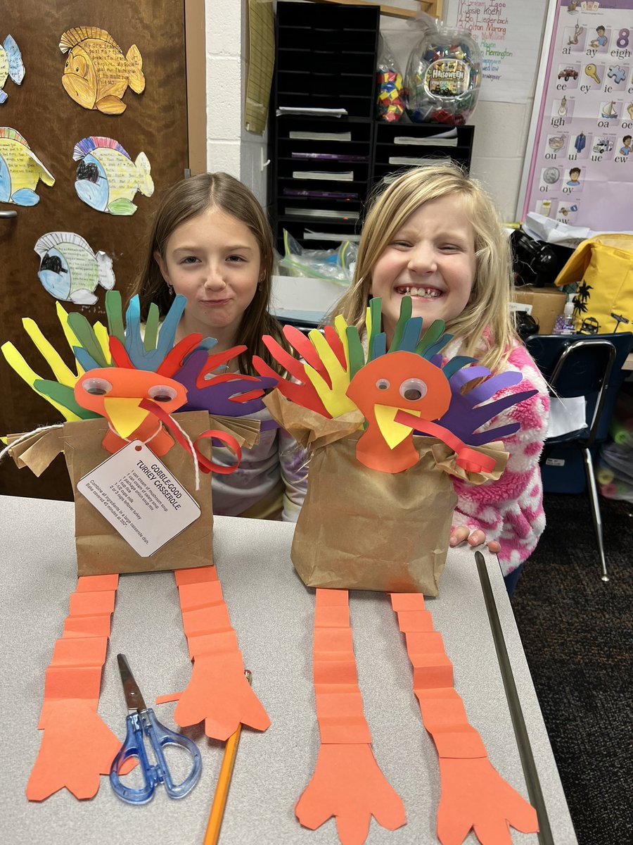 TodaroClass's tweet photo. Turkeys and pumpkin pies! Happy Thanksgiving from our 3rd grade crew! #ctogether https://t.co/07lPkKCQh4