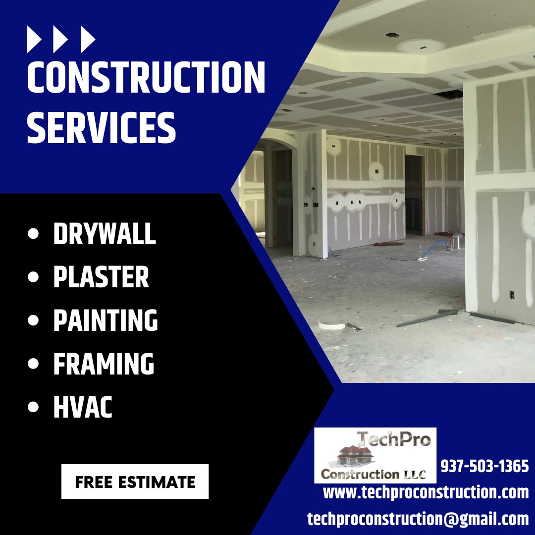 Transform your home before the new year with Tech Pro Construction. Contact us for a free estimate and achieve your dream home! #construction #renovations #commerical #residential #daytonconstruction #homeprojects