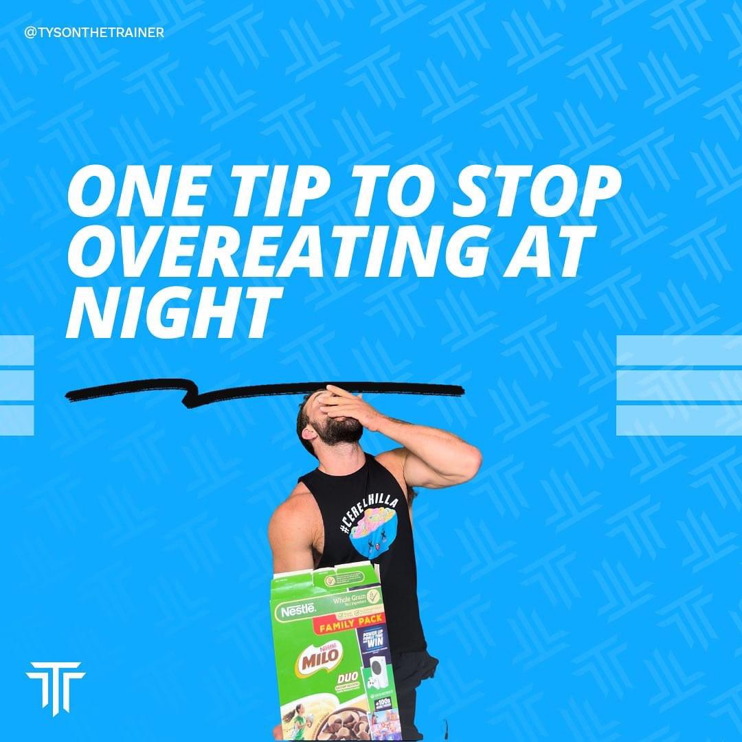 tysonthetrainer's tweet photo. If you struggle with over eating at night, it could be because you’re making this mistake…

#food #dietingtips #nutritiontips #nutritionist #foodie https://t.co/oDkYqbfMji
