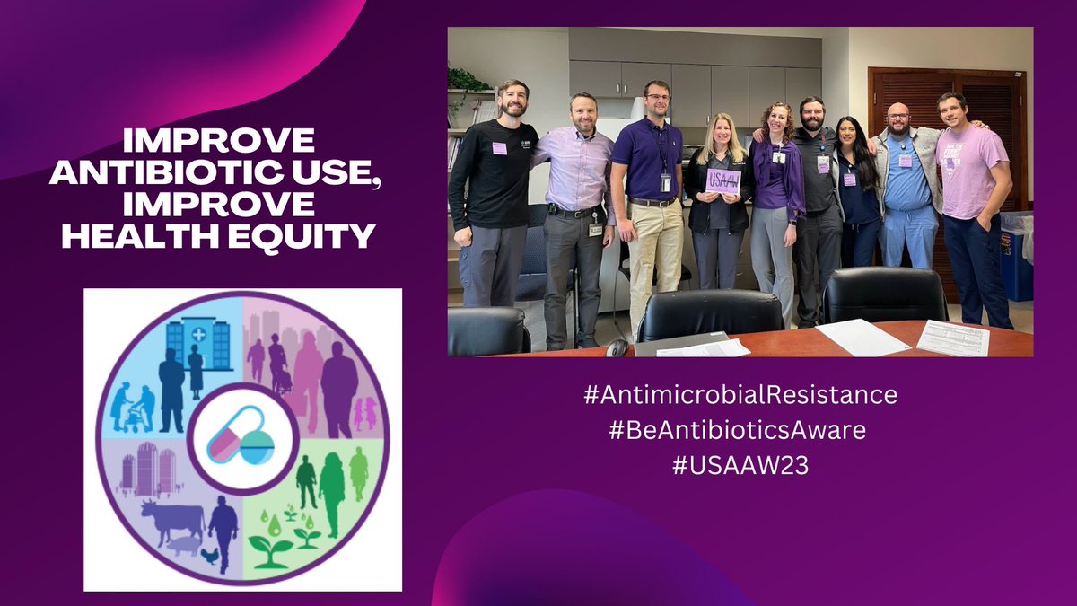 We learned a lot today at Case Conference! We’re encouraged to prescribe the right antibiotic, at the right dose, for the right duration, and at the right time. 🦠🆔 #BeAntibioticsAware #USAAW23 #idccm #IDCCM #ASP #IDforMe #WearPurple