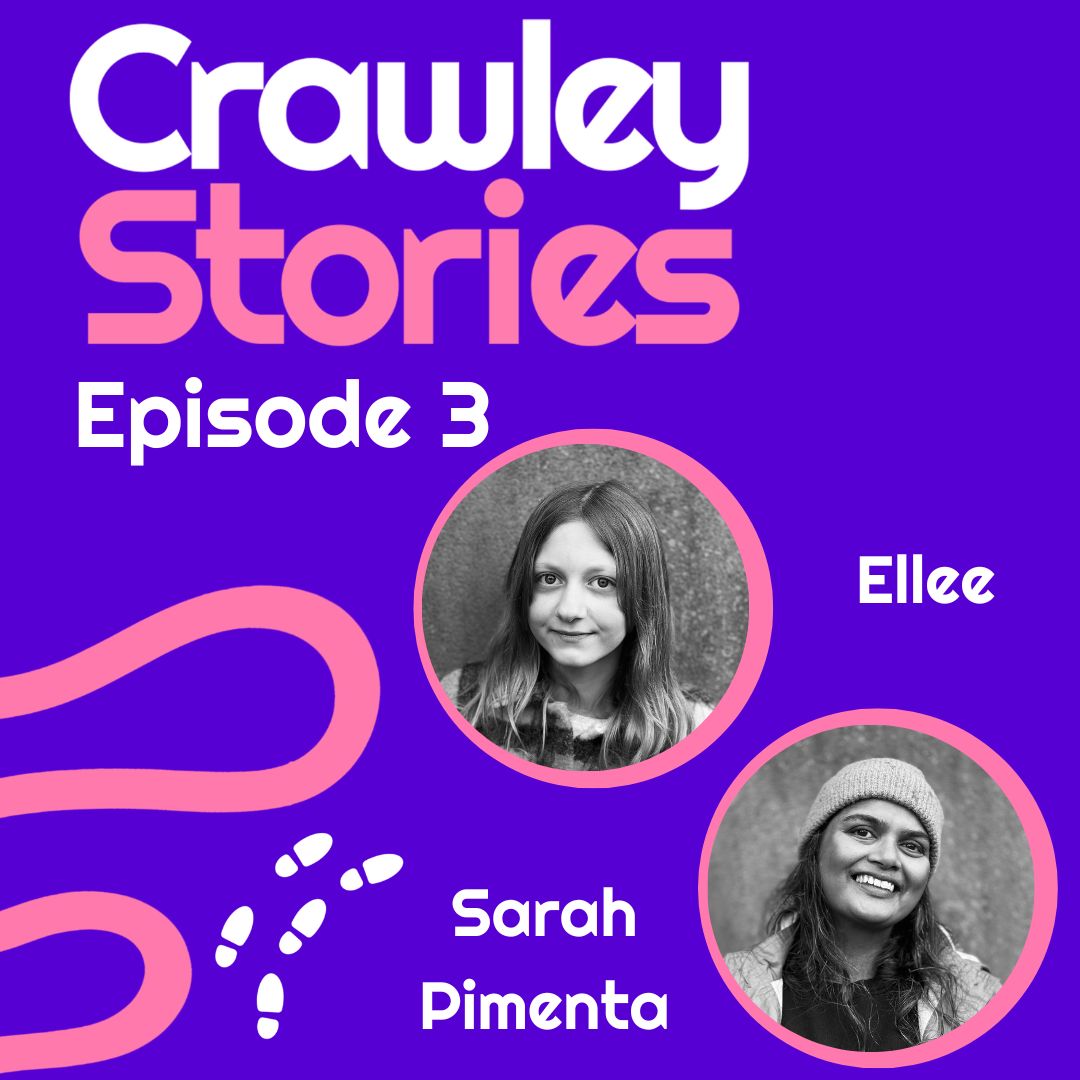 Listen to Episode 3 of our #CrawleyStories podcast now! Featuring Ellee, participatory artist Sarah Pimenta (<a href="/mystudio5/">Social Fabric</a>), and lots of trees 🌳🌳🌳

podcasters.spotify.com/pod/show/crawl…