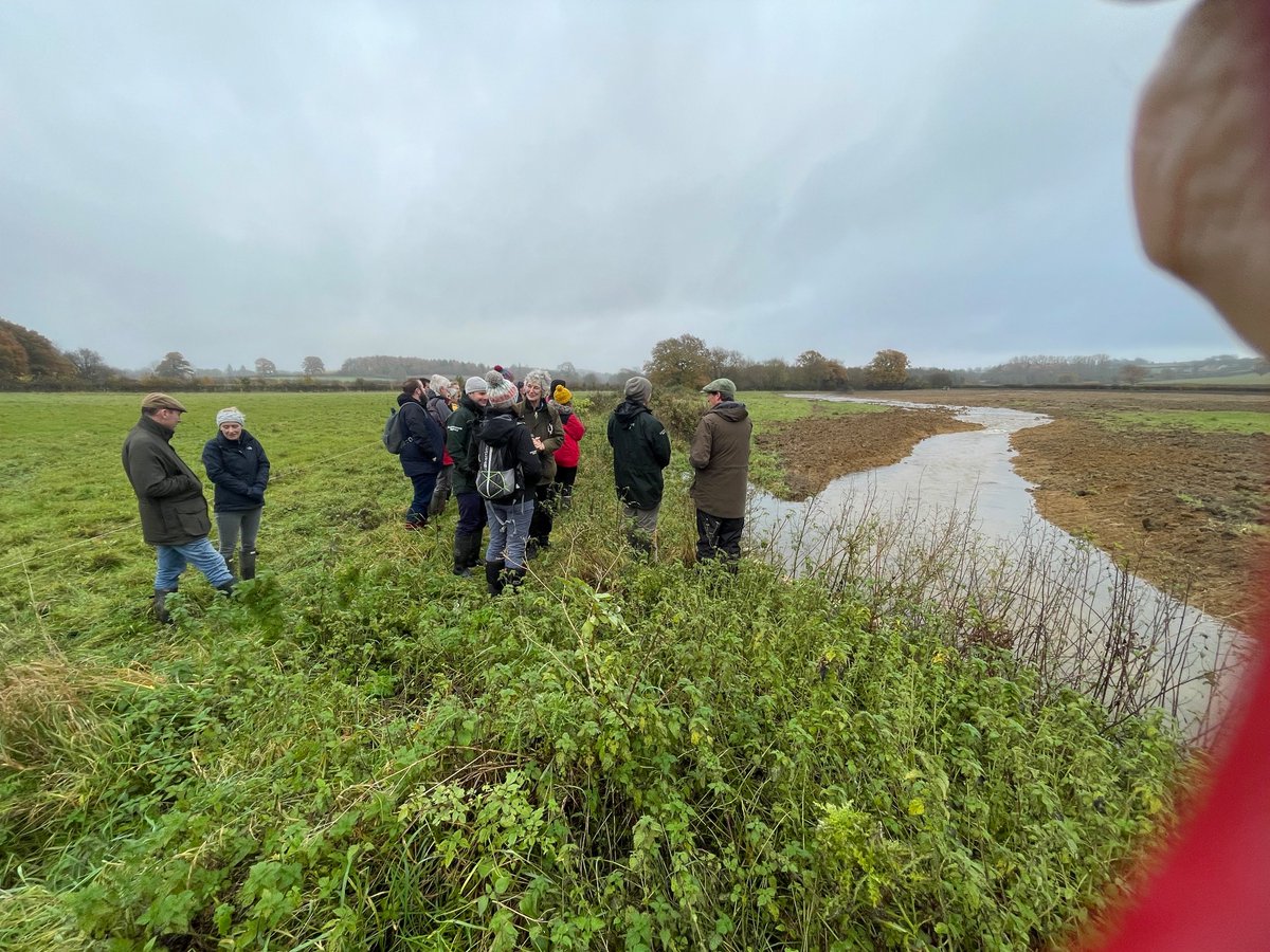 WDavef1's tweet photo. Superb visit to the Evenlode catchment to see river restoration for water quality &amp; natural flood management benefits. Lots of learnings &amp; inspiration shared, which I’ll take back to @RiverThameCT. https://t.co/x2fFdGDikF