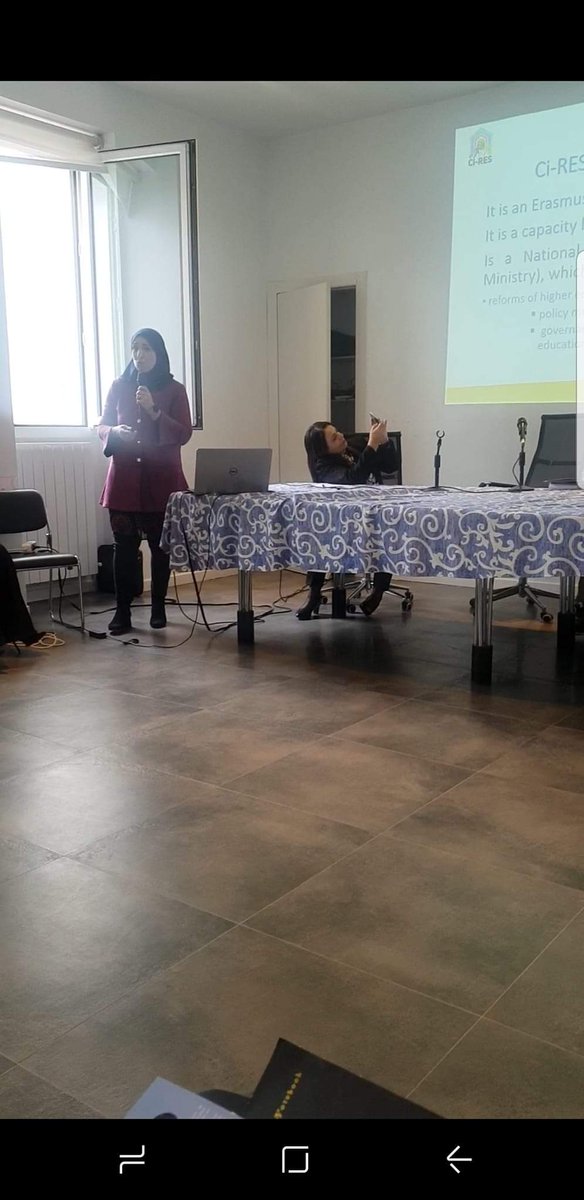 ciresproject's tweet photo. Professeur Naouel Abdellatif Mami,  Vice recteur des relations extérieureset coordinatrice du projet Ci-RES a été invitée par le CREAD pour présenter les résultats du projet 
Ciresproject au niveau du CREAD aujourd'hui 21 Novembre 2023. https://t.co/Fgjr5j6KZE