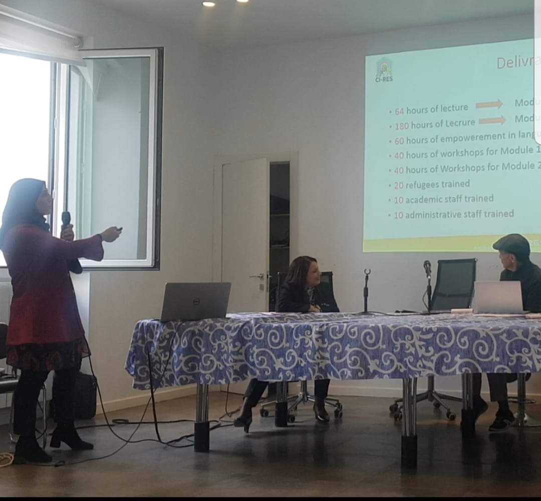 ciresproject's tweet photo. Professeur Naouel Abdellatif Mami,  Vice recteur des relations extérieureset coordinatrice du projet Ci-RES a été invitée par le CREAD pour présenter les résultats du projet 
Ciresproject au niveau du CREAD aujourd'hui 21 Novembre 2023. https://t.co/Fgjr5j6KZE
