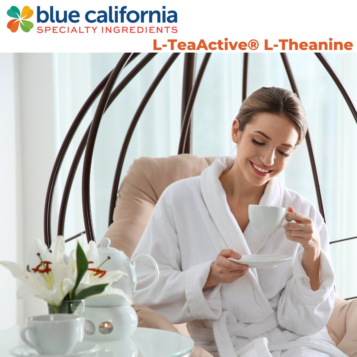 @BlueCal_Ing L-TeaActive #LTheanine is an #aminoacid found in tea leaves that aids in a #healthy stress response by potentially reducing cortisol, the stress hormone in the body, and increasing brain alpha wave activity. #adaptogens
