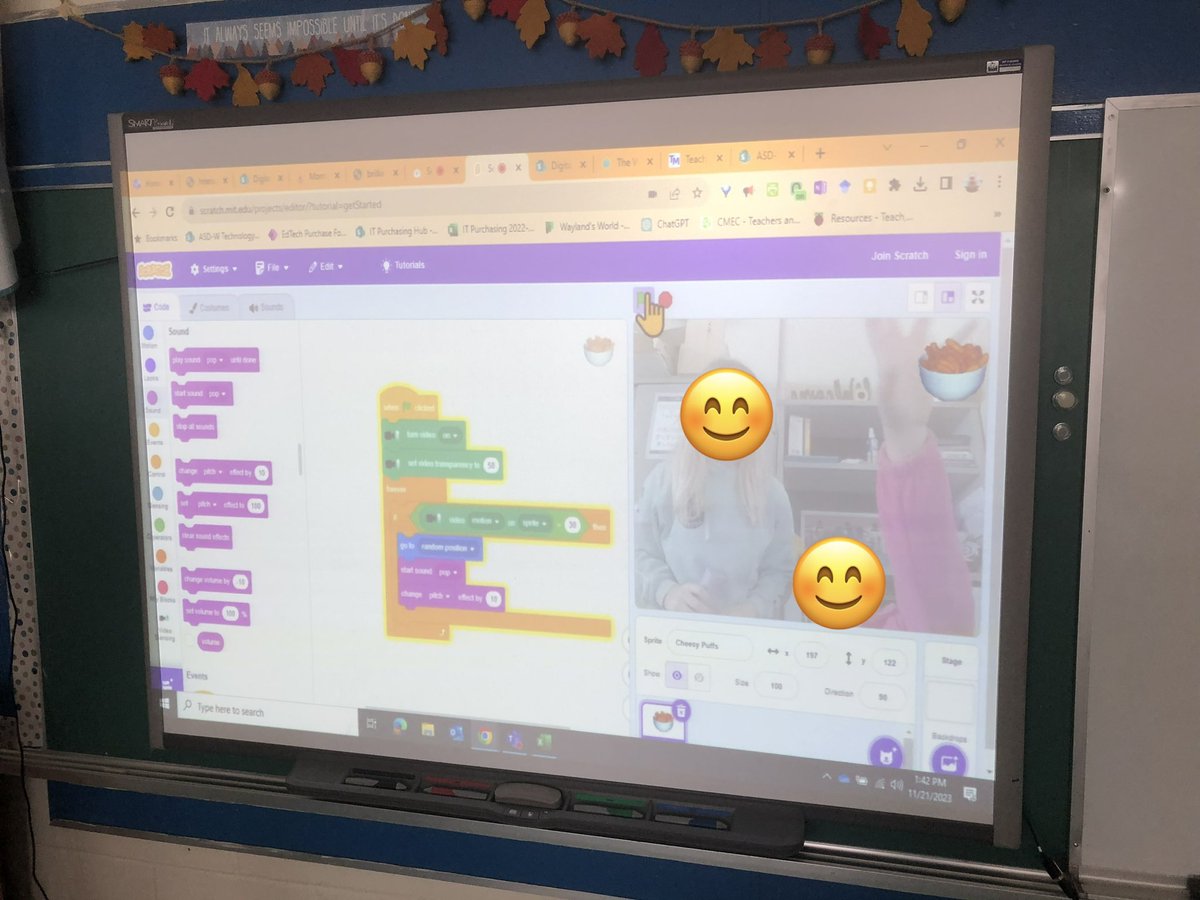 techmental's tweet image. As per my pre-Christmas diet, S’s at BCS are using Scratch Video Sensing to keep those Cheesy Puffs away #DigitalPlay #ExploreLearning