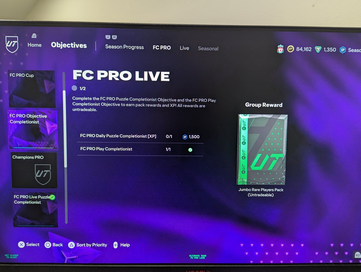 masfique16's tweet photo. @EASPORTSFC 

Why isn't the FC PRO Daily Puzzle Completionist objective showing complete. You can clearly see at the bottom left that it's been completed.

Please help. Thank you https://t.co/ooTUQCdsyj