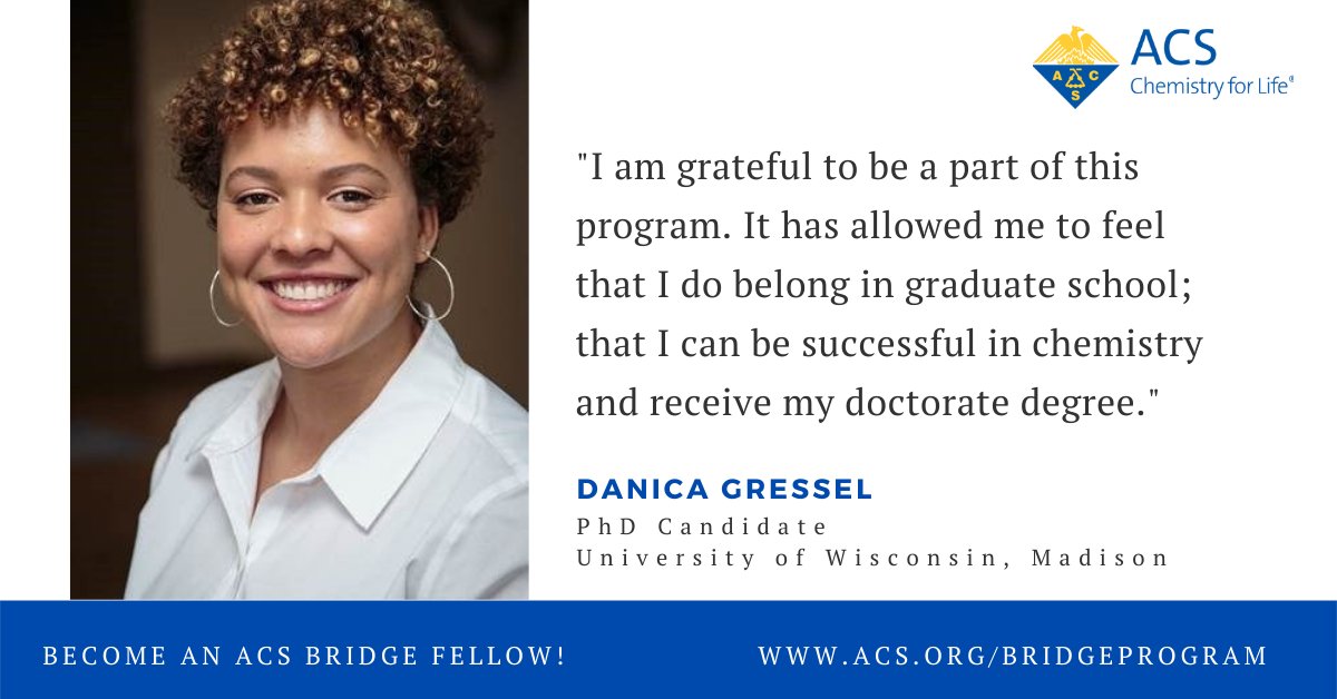 ACS is #Thankful for all who have donated to & supported to the #ACSBridge Project, which aims to boost the number of PhDs awarded to students from groups underrepresented in the #ChemicalSciences. Learn how you can support ACS Programs at donate.acs.org/bridge #Thanksgiving