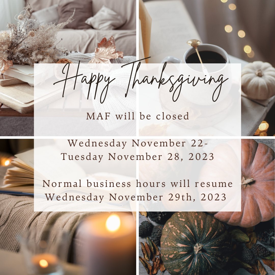 MAFoundation_'s tweet photo. Aloha and Hauʻoli Hoʻomaikaʻi 

Maui Aids Foundation will be closed from Wednesday November 22 - Tuesday November 28th and we will return on November 29th. 

Mahalo, Hauʻoli Hoʻomaikaʻi 

#holiday #sti #testing #maui #hawaii #mauihawaii #thanksgiving #hoomaikai https://t.co/mmJb2vqcze