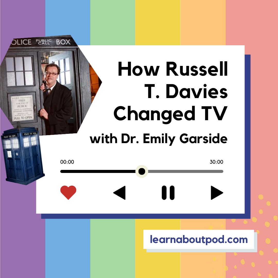 learnaboutpod's tweet photo. ⭐️ NEW EPISODE ⭐️ 

We chatted to the wonderful @EmiGarside about their new book ‘Gay Aliens and Queer Folk: How Russell T Davies Changed TV’. Come join us for this fantastically nerdy chat about #DoctorWho60 and more!

🎧 Listen now: https://t.co/xY19CeZnca https://t.co/CIL0DZwj8P