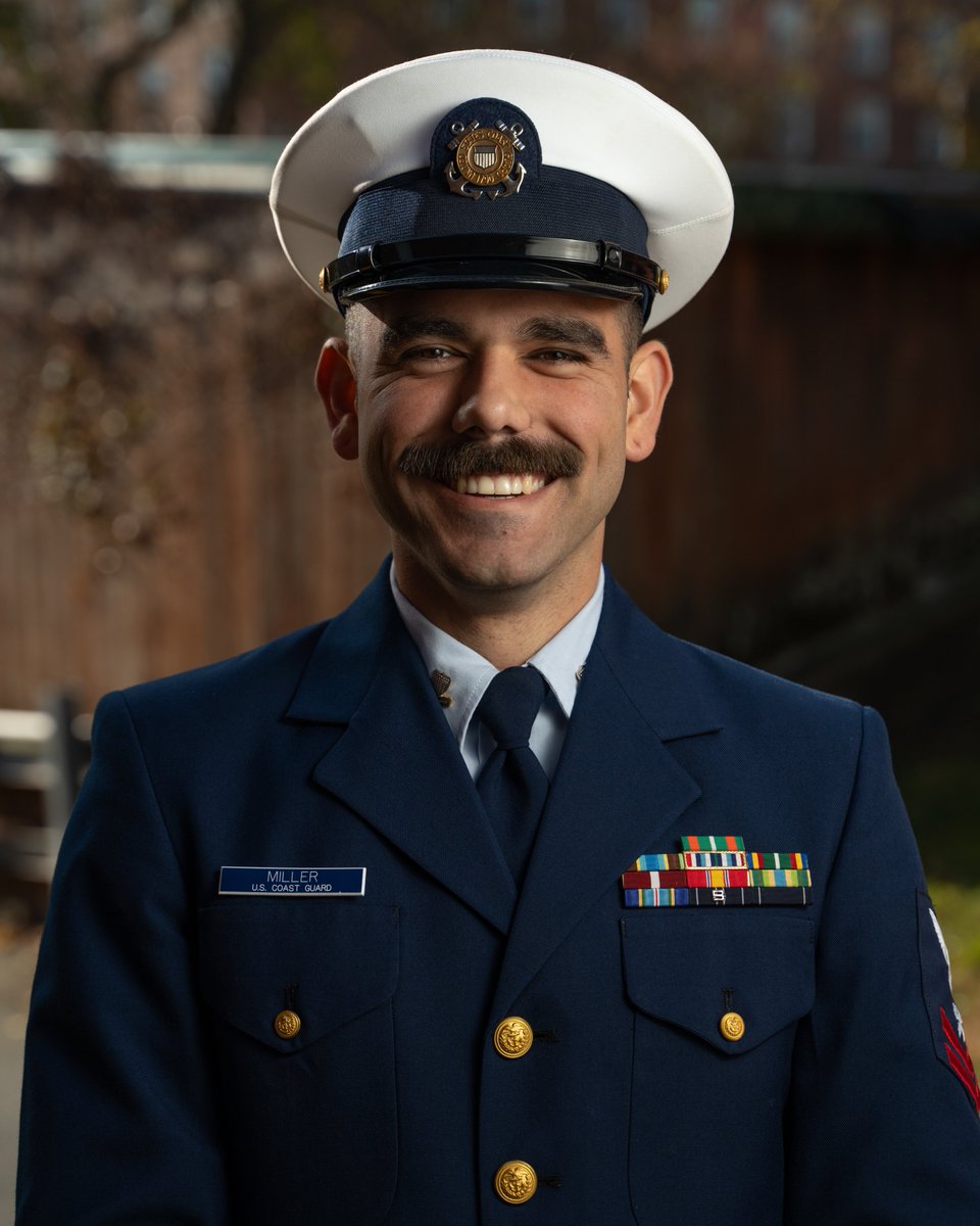 Attention to Award!  Congratulations to the Coast Guard Academy's  Enlisted Person of the Quarter, SK2 Adrian Miller! In addition to  outstanding performance, his exceptional work ethic was reflected as a  member