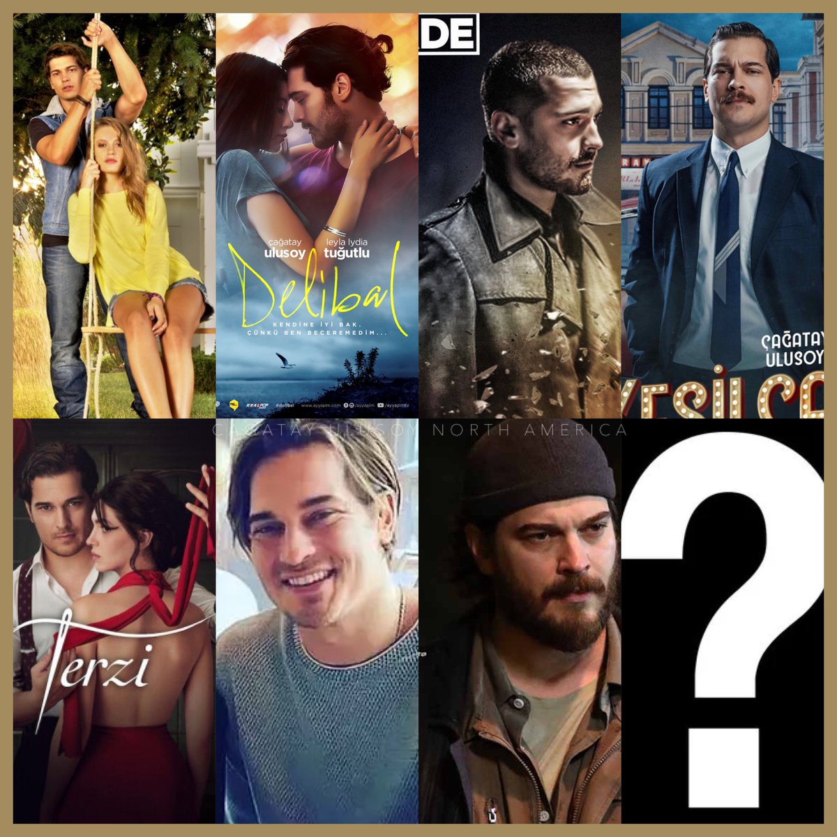 #ÇağatayUlusoy &amp; his look for his one word titled series/films!

#Medcezir (2013-2015)
#Delibal (2015)
#İçerde (2016-2017)
#Yeşilçam (2021)
#Birdie (2021)
#Terzi (2023)
#Kübra (post-prod)
#Centilmen (post-prod)
#Gaddar (in prod)

We will be following this trend…