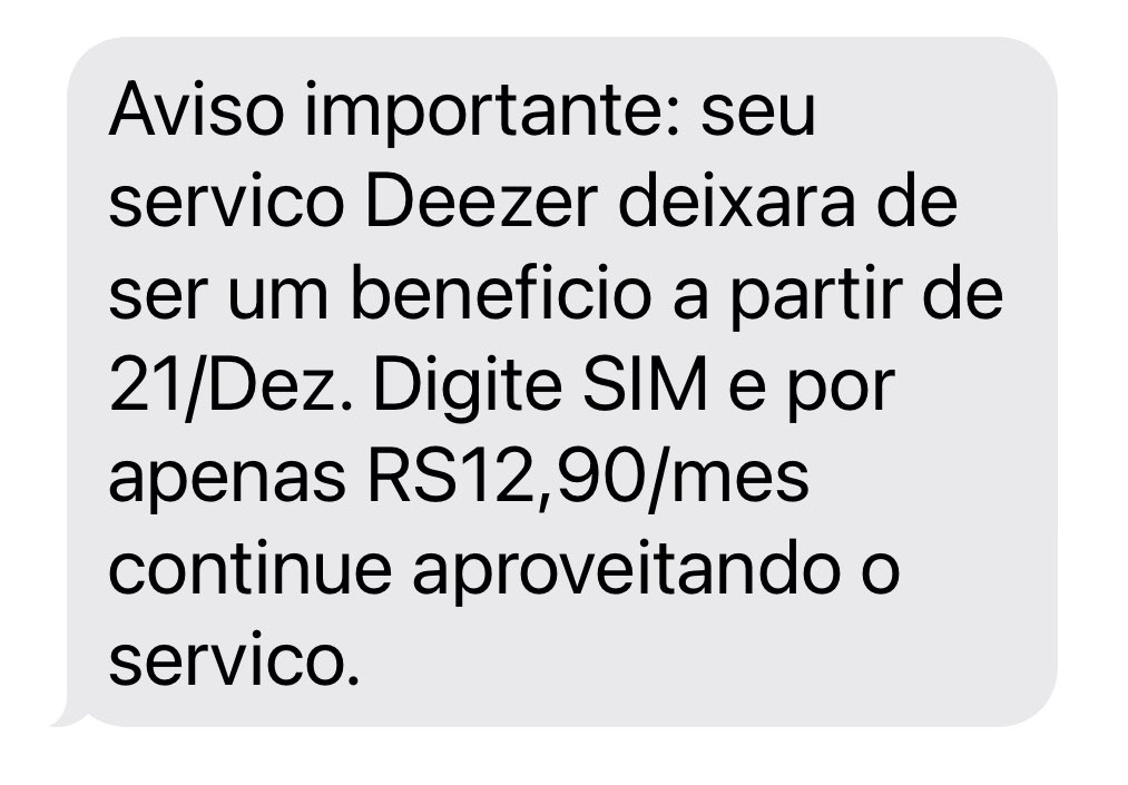yasminfrade's tweet photo. Era só o que faltava… 🤡
Por que #tim vai retirar #deezer do plano? https://t.co/h2E8hNQWDH