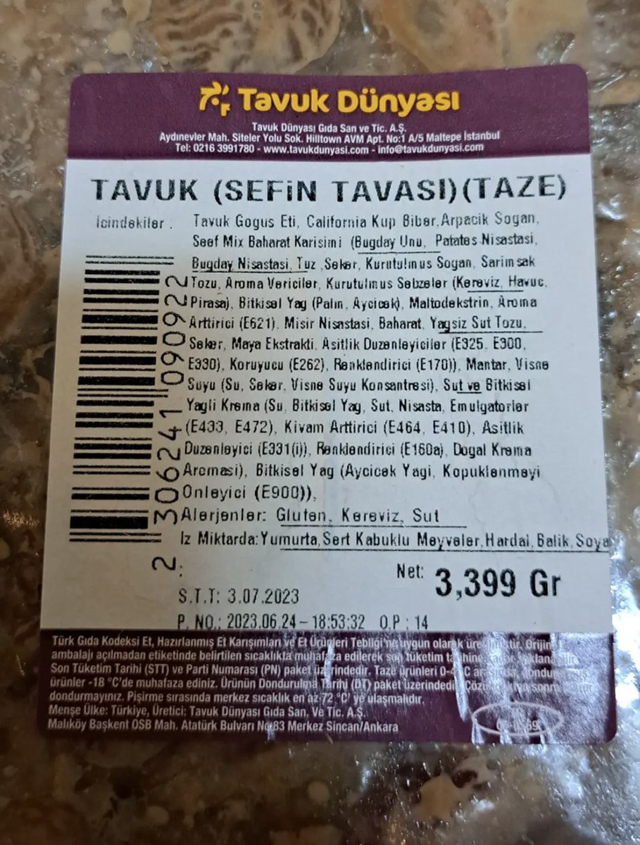 gidadedektifi's tweet photo. TV ekranlarında "İyi yemek" sloganıyla reklam yapan Tavuk Dünyası ürün içeriklerinde;
Palm yağı,
Aroma vericiler,
Renklendirici,
Aroma arttırıcı Monosodyum Glutamat ve türevleri ile soya fasulyesi içeren soya sosu bulunuyor.
Bu iyiyse, kötüsünü siz düşünün!
#NeYediğiniziBilin https://t.co/dimaA0EPwb