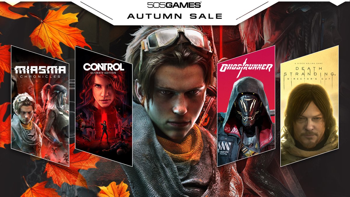 🍂 The Steam Autumn Sale is now LIVE! 💻 505.games/SteamAutumnSal… 🎮 Enjoy major discounts across a number of our titles, including #DeathStrandingDCPC, @MiasmaChron, @ControlRemedy, @GhostrunnerGame, @Eiyuden Chronicle Rising and more! #505Games #SteamAutumnSale