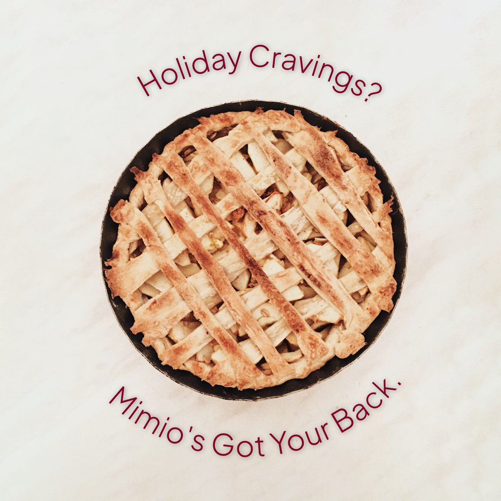 Turkey, stuffing, and pie – oh my! This holiday season, let Mimio be the VIP guest at your table. Our biomimetic blend has your back: balancing those cravings, reducing dietary stress, and supporting your overall well-being. So savor the flavors and avoid the post-meal crash!