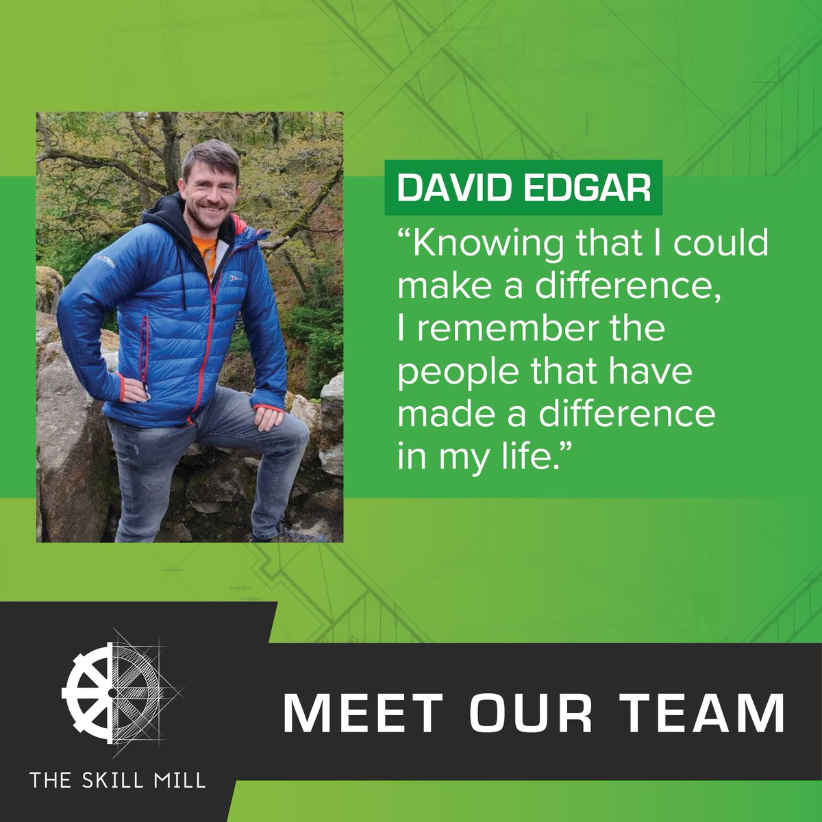 Let's showcase the work of the #skillmillsupers

Meet David Edgar, our Newcastle Supervisor, shaping green spaces and young minds.

Please read more and contact us if you can support our mission.