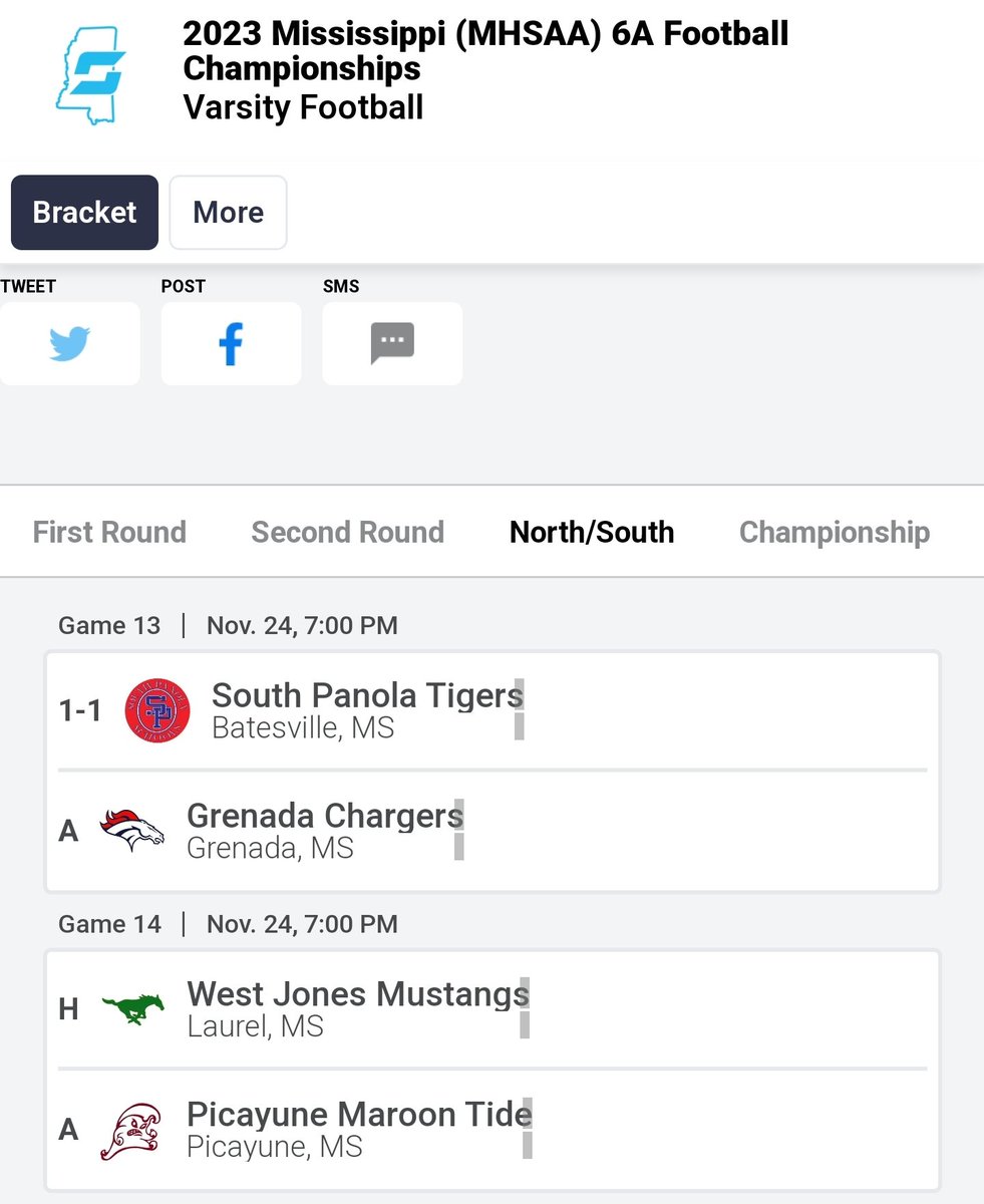 South Panola Football (@southpanolafb) on Twitter photo And then there were 4...
Eat all the turkey you want on Thursday & then bring the whole family to watch a GREAT football game!!
Your #SPTigers take on the <a href="/GrenadaChargers/">Grenada High School Football</a> in Batesville at 7pm! Show up early to get a good seat! We're expecting a packed house!
#USP #12LOADING And then there were 4...
Eat all the turkey you want on Thursday & then bring the whole family to watch a GREAT football game!!
Your #SPTigers take on the <a href="/GrenadaChargers/">Grenada High School Football</a> in Batesville at 7pm! Show up early to get a good seat! We're expecting a packed house!
#USP #12LOADING