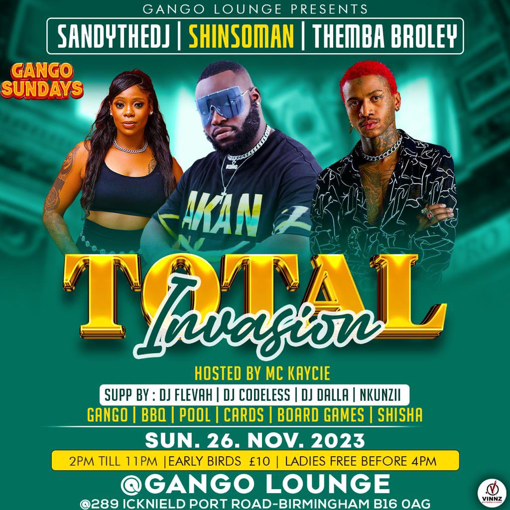 🇿🇦✈️UK🇬🇧 Catch me this Sunday   26-November at Gango Lounge,   let’s Rock 🕺🏽🔥🔥 THE GHOST HIMSELF 

#Thembabroly💗 
#CancerAwareness 
#Ghostnation🇿🇦✈️🇬🇧