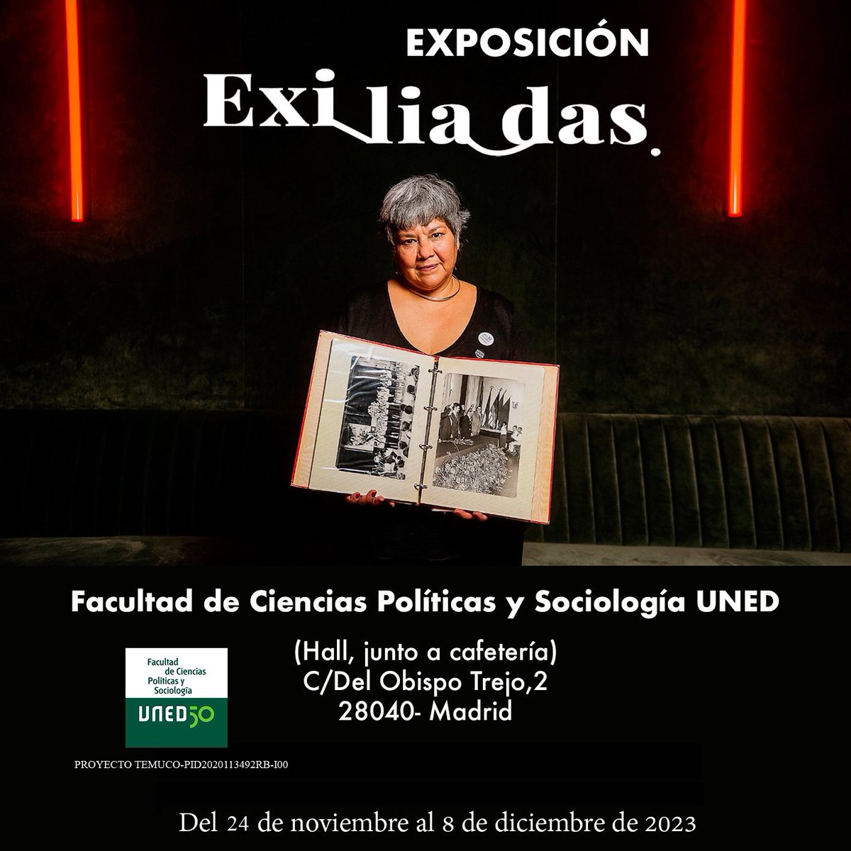 ciemedh's tweet photo. Hasta el 8 de diciembre en la Facultad de Cs Políticas @uned https://t.co/7jdLMNPQEk