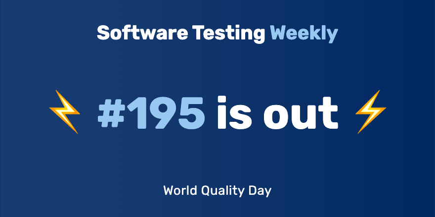 Software Testing Weekly 🚀 tweet media