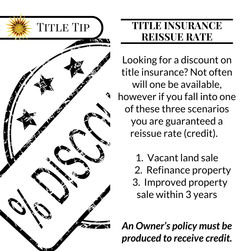 TitleJunction's tweet photo. 𝑻𝒊𝒕𝒍𝒆 𝑰𝒏𝒔𝒖𝒓𝒂𝒏𝒄𝒆 𝑹𝒆𝒊𝒔𝒔𝒖𝒆 𝑹𝒂𝒕𝒆
You may qualify for a discounted title insurance rate, ask me how!
#titletiptuesday #titleinsurance #reissuerate #titlejunction https://t.co/DwPAQmUY0l