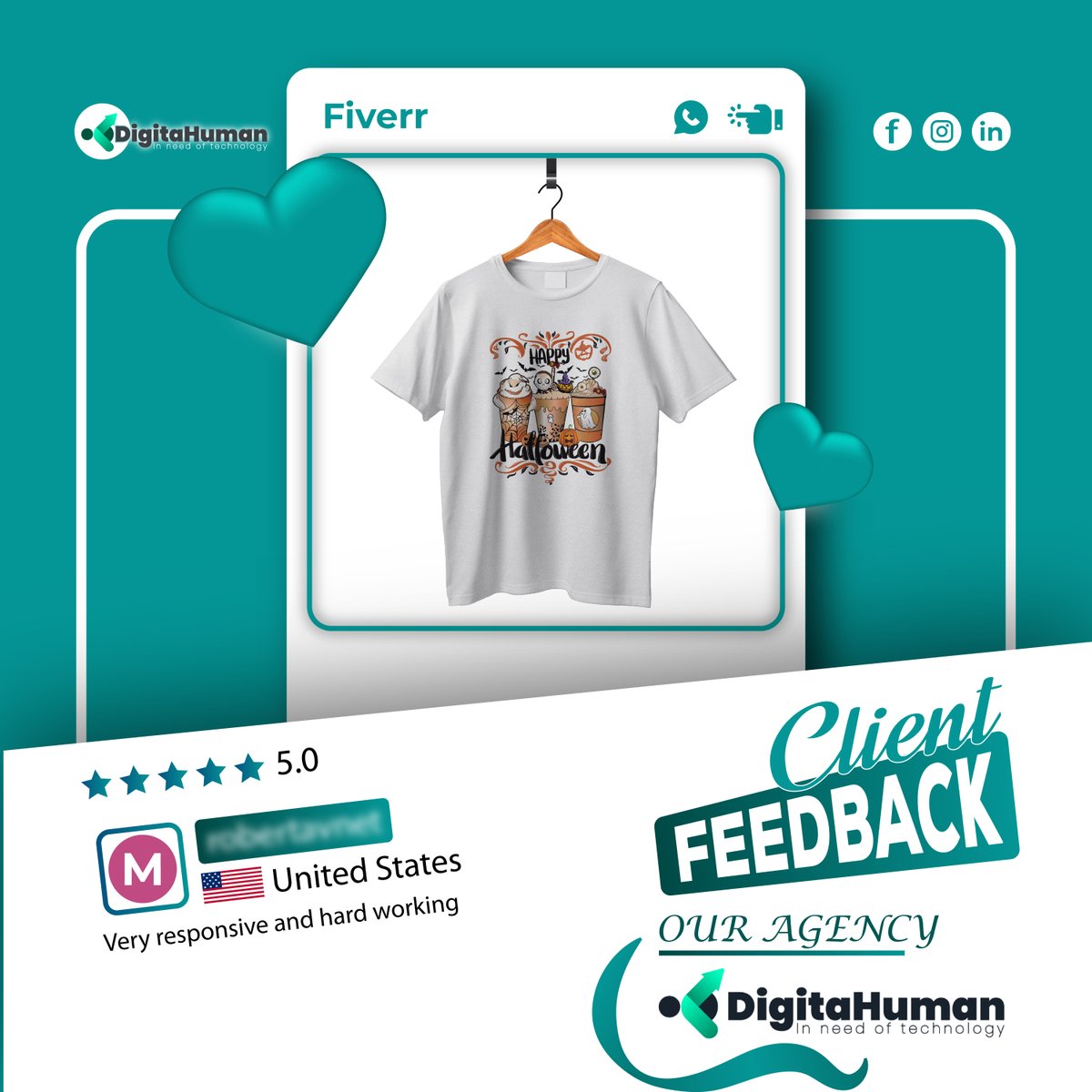 DigitaHuman's tweet photo. Our #ClientFeedback On Fiverr.
.
#ImACeleb #EatOut_to_HelpOut #NorthMacedonia #GirlsAloud #GaryLineker #BlackDeath #Morocco #Stratford #DealOrNoDeal #NationalLivingWage #BlackCircles #NicolaBulley #SouthAfricans #DigitaHuman #JAMIELYNN #LauraTrott #Tragic #mizzy #FredSirieix #ts https://t.co/m0BnLKeSNn