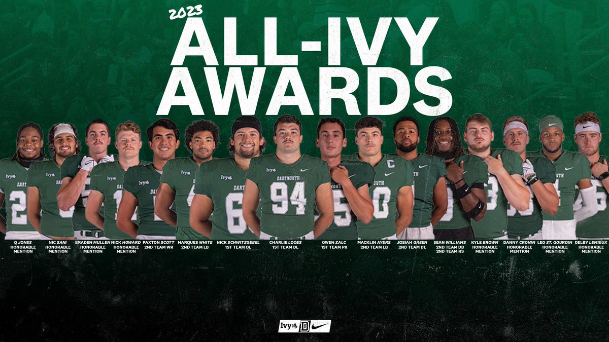 2023 Dartmouth All-Ivy Award Winners. 🔗: dartsports.co/46otMDN #TheWoods