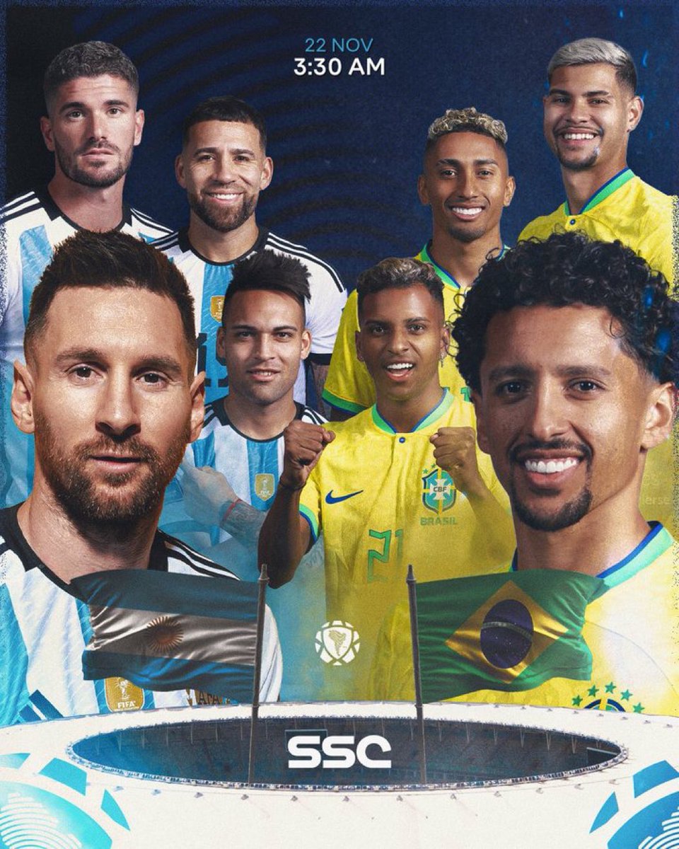 EPLworld's tweet photo. 🇧🇷 🇦🇷 

قمة العالم بين البرازيل و الارجنتين في تصفيات امريكا الجنوبية لكأس العالم ستكون منقولة على  SSC HD 1  بصوت يعرفه عشاق البريميرليغ جيداً

🎤 فهد العتيبي @FhadOtaibi 
🕰️ 3:30 فجراً بتوقيت مكة

🔥🔥🔥🔥🔥🔥 https://t.co/xdvyHlyRXo