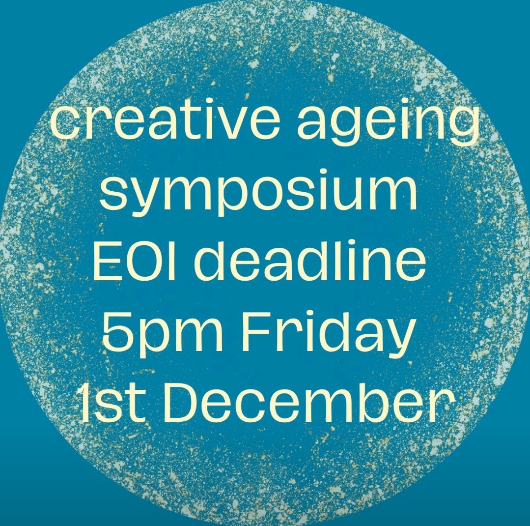 Calling artists, practitioners, researchers... working in the field of #CreativeAgeing - we need your creativity at our Symposium #BSG2024! Deadline for EOI Friday 1st December (5pm GMT) 🇬🇧 Pls share! tinyurl.com/BSG-Creative-A… @bsg2024 @britgerontology @ReimagineAgeing
