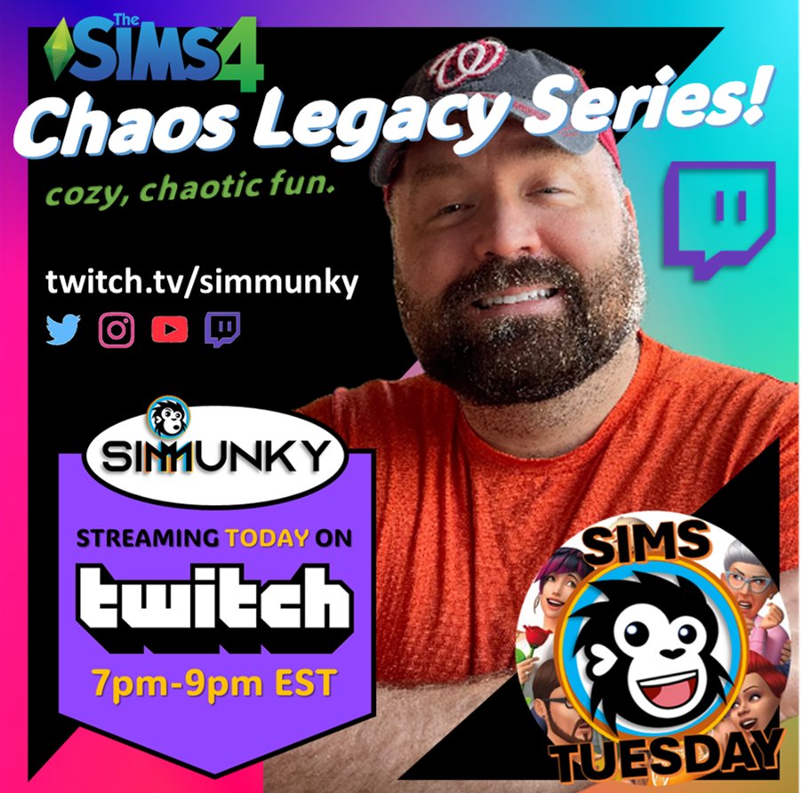 simmunky's tweet photo. Our legacy sim flunked out of college, but she trapped herself a man! #gaymer #gaymersofinstagram #twitch #twitchstreamer #twitchtv #simmunky #thesims4 #gaystreamer #beardedgay #gaybear #gaymerdaddy #himbogaymer https://t.co/zxyaNowvxd