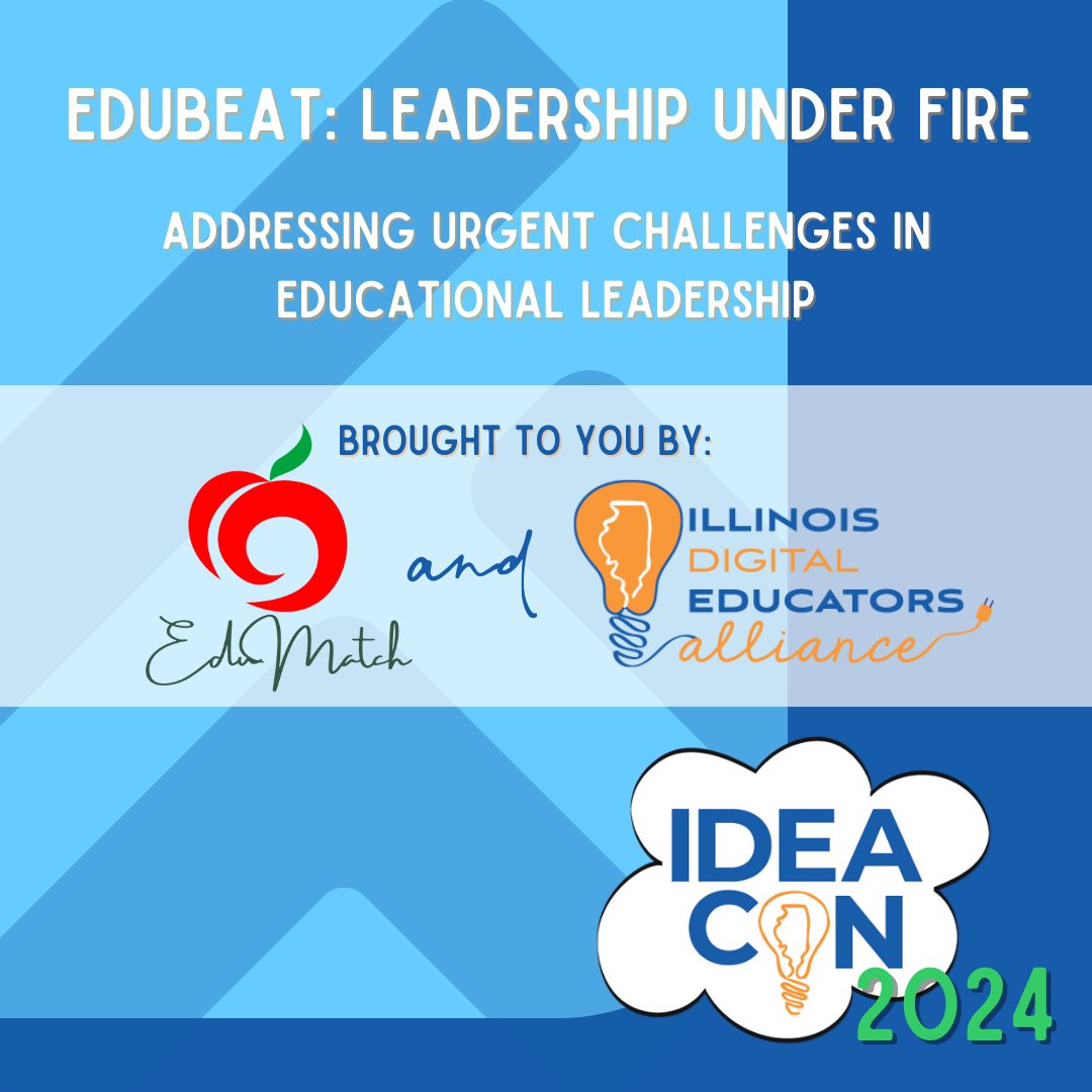 New at #IDEAcon 2024, an innovative pre-con experience by #EduMatch and #IDEAil - EduBeat: Leadership Under Fire. Providing a focused, interactive, and highly valuable experience for edu leaders in school and district administrator positions. ideaillinois.org/ideacon