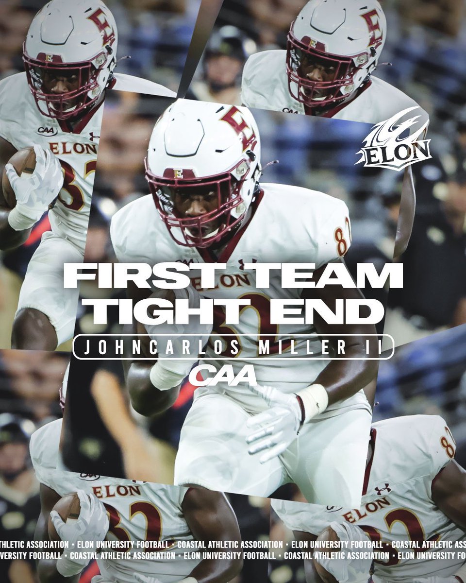 ElonFootball's tweet image. Congratulations to our First Team All-CAA performers! #AED