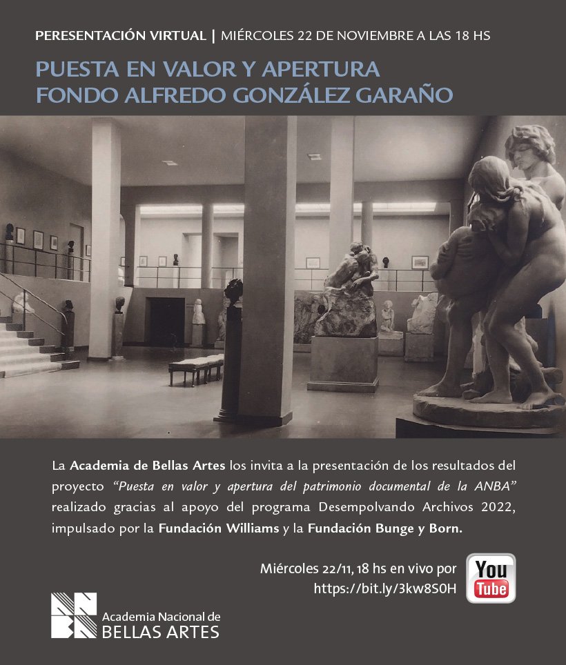 BiblioHack's tweet photo. Presentación del proyecto de puesta en valor y apertura del Archivo de la Academia Nacional de Bellas Artes, donde participó el equipo de BIblioHack ⚙️🔓 #Acceso #CollectiveAccess 💪🥳 https://t.co/ArwC5R1Ud6