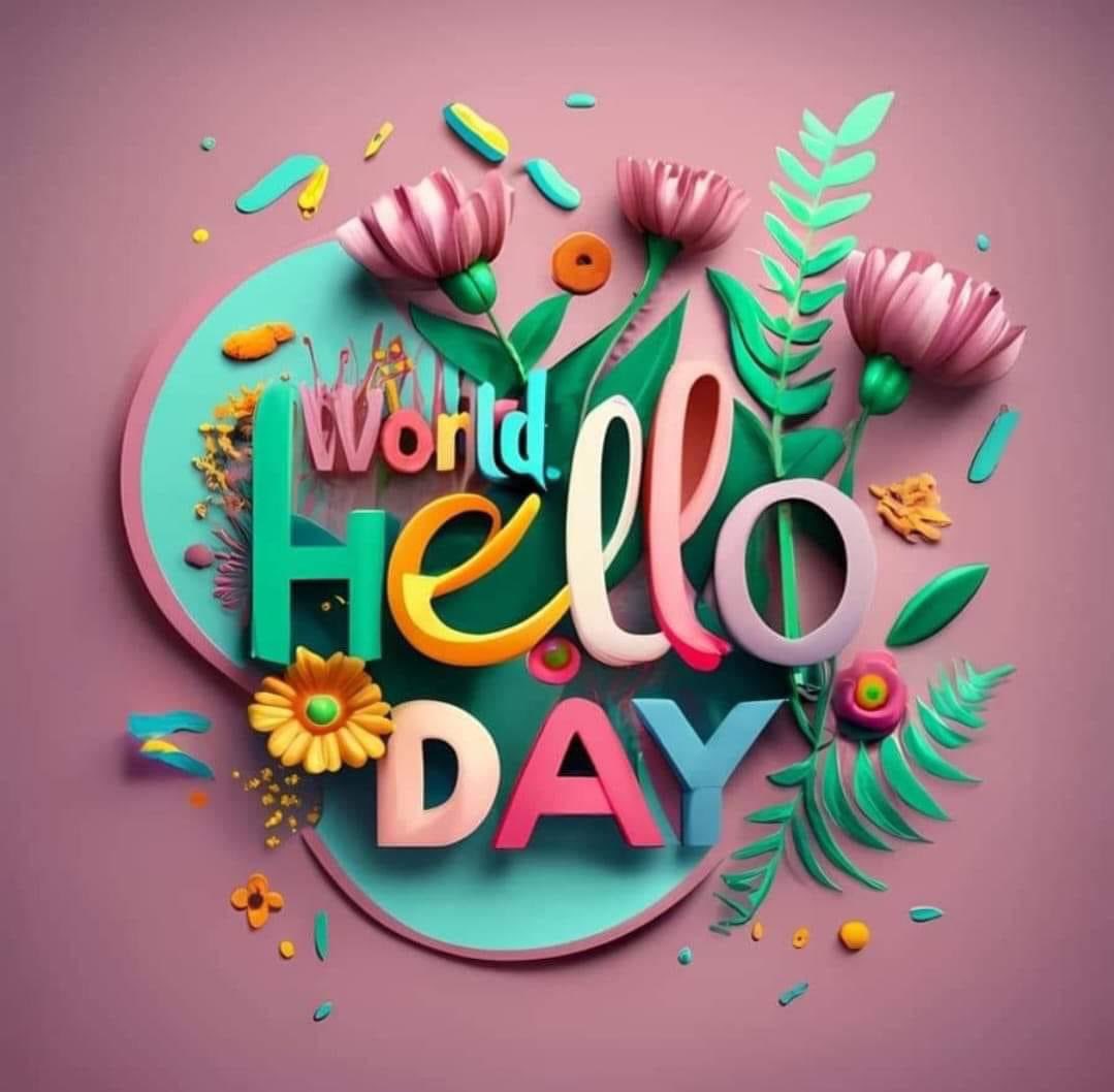 Today is WORLD HELLO DAY! Greet everyone you meet with a friendly smile and wave and witness the power of communication to build bridges and bring about peace. #WorldHelloDay 👋🏾