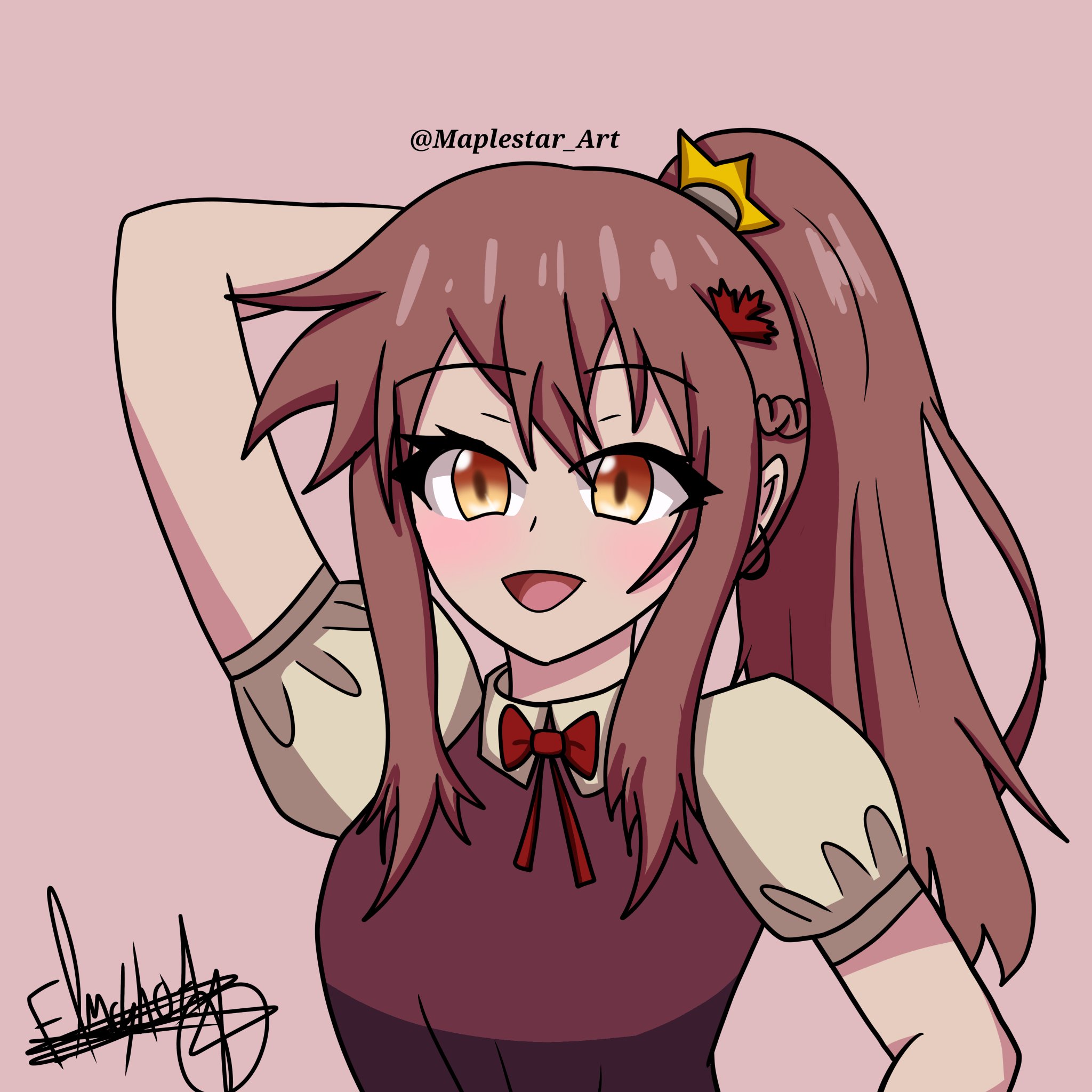 💜~✮𝓮𝓵𝓶𝓪𝓼𝓱𝓸 - 𝓪𝓻𝓽𝓼✮~💜(OPEN COMMISSION) on X: drawing for @ Maplestar_Art ^^ maplestar art oc Maplestarart t.co6UPkystNe3   X